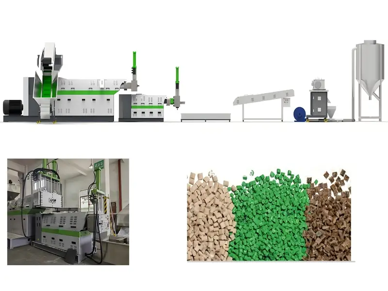 Pedido africano de máquina peletizadora de plástico