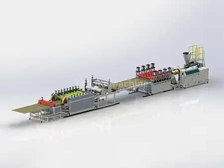 Máquina para fabricar tableros de espuma semicorteza WPC